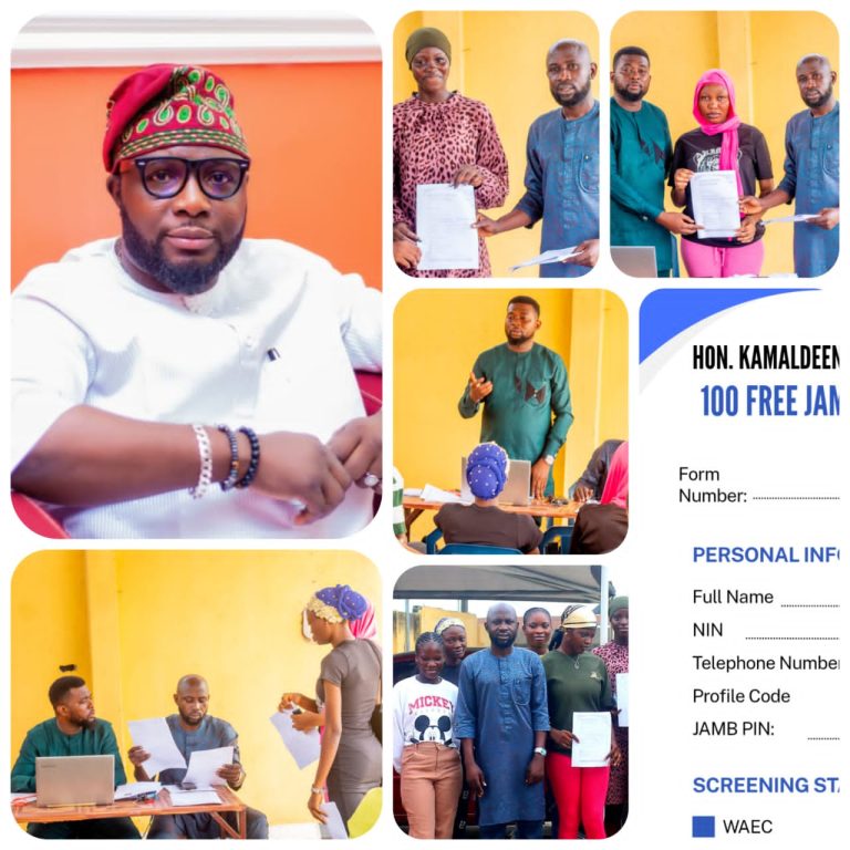 HON. KAMALDEEN OLAIDE LAWAL (KOL) DISTRIBUTES 100 FREE JAMB FORMS TO EPE INDIGENES