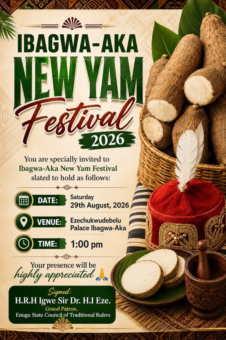 Ibagwa-Aka Ancient Kingdom Set to Celebrate 2026 New Yam Festival in Grand Style